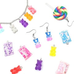 32 kpl Mix Gummy Bear Candy Resin -korut DIY-rannekorun kaulakoruun hinta ja tiedot | Miesten korut | hobbyhall.fi