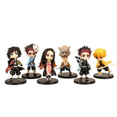 kpl Demon Slayer Anime Figuuri 7cm Nezuko Tanjirou Zenitsu Inosuke Kyoujurou Kanawo Kawaii Toy Q Figuraalinen PVC mallilahja hinta ja tiedot | Miesten korut | hobbyhall.fi