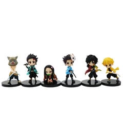 kpl Demon Slayer Anime Figuuri 7cm Nezuko Tanjirou Zenitsu Inosuke Kyoujurou Kanawo Kawaii Toy Q Figuraalinen PVC mallilahja hinta ja tiedot | Miesten korut | hobbyhall.fi