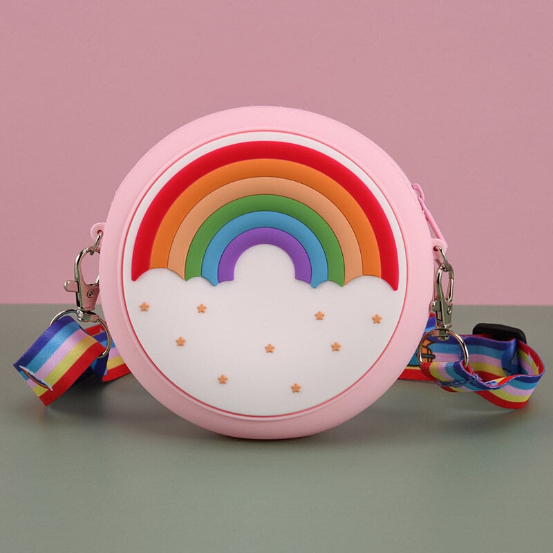 Söpö Rainbow-laukku tytöille taaperoille Crossbody-laukku olkalaukku hinta ja tiedot | Tietokonelaukut | hobbyhall.fi