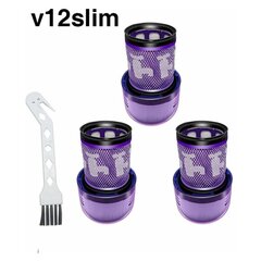 3-pakkaus 971517-01 HEPA-suodatin Dyson V12 Detect Slim johdoton tyhjiö 1 harjalla hinta ja tiedot | Pölynimureiden lisätarvikkeet | hobbyhall.fi