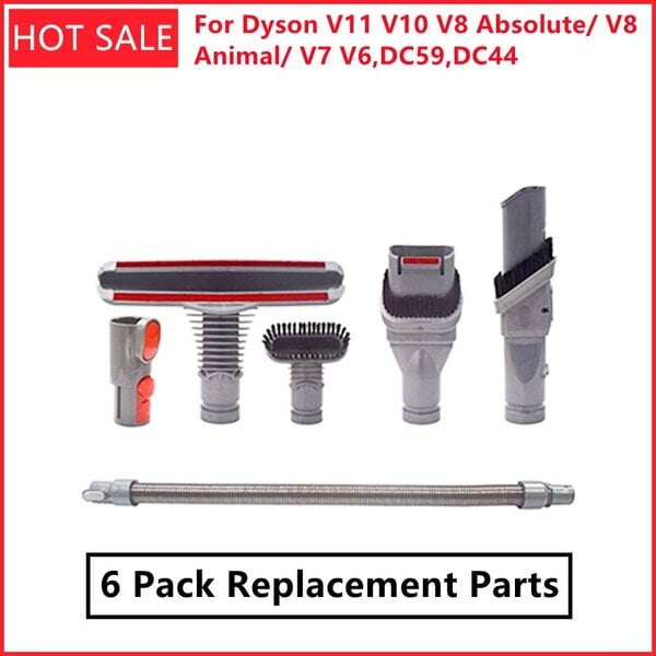 6 vaihto-osien pakkaus Dyson V11 V10 V8 Absolute/ V8 Animal/ V7 V6,DC59,DC44, Absolute johdoton pölynimuri