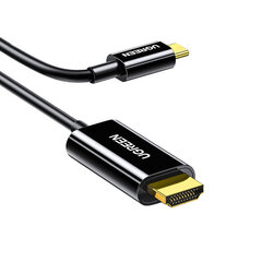 Sovitin Ugreen 50503 MM121 Type-C Sisään HDMI musta hinta ja tiedot | Kaapelit ja adapterit | hobbyhall.fi