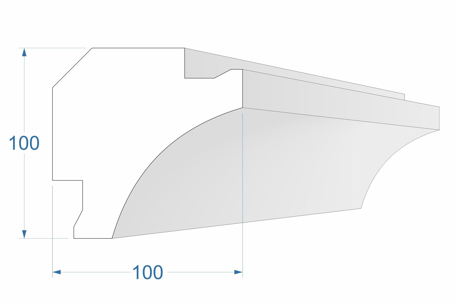 Valaisinnauha, LS6C 10x10x200cm hinta ja tiedot | Sisustuspaneelit | hobbyhall.fi