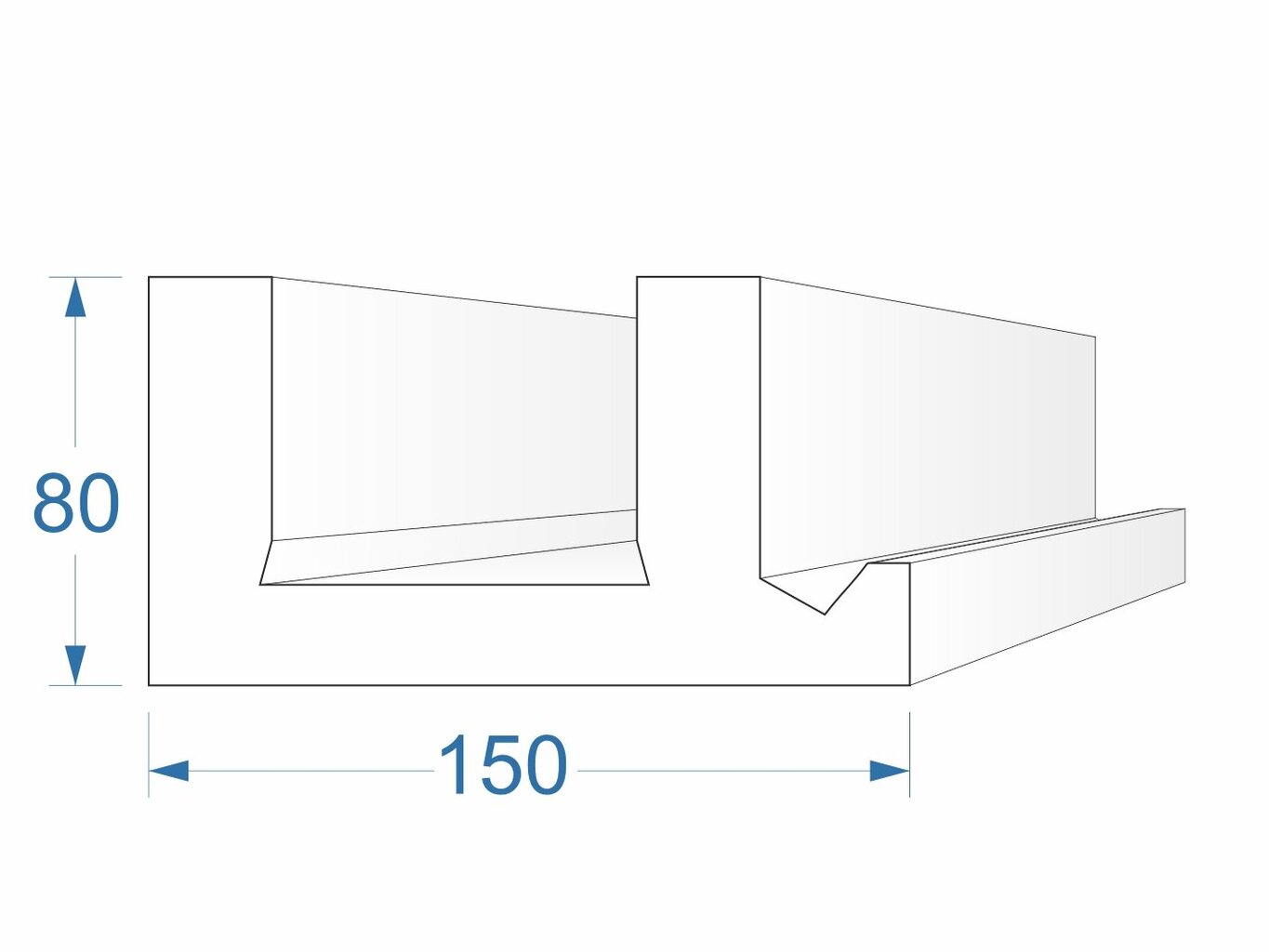 Alakatto, LH1B 8x15x200cm hinta ja tiedot | Sisustuspaneelit | hobbyhall.fi