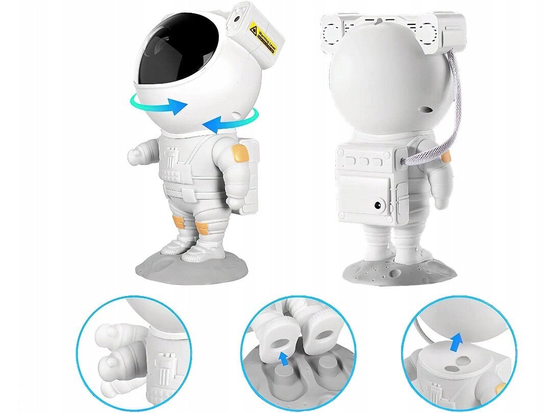 Tähtitaivas projektori - led-yölamppu, astronautti hinta ja tiedot | Lastenhuoneen valaisimet | hobbyhall.fi