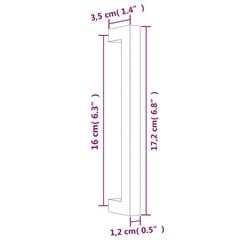 Kaapin kahva, 160 mm, musta hinta ja tiedot | Kahvat huonekaluihin | hobbyhall.fi