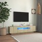 TV-taso LED-valoilla Sonoma-tammi 160x35x40 cm hinta ja tiedot | TV-tasot | hobbyhall.fi