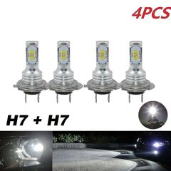 4 kpl Mini H7 + H7 Combo Led -ajovalosarjan polttimot kaukovalot hinta ja tiedot | Puhelimen lisätarvikkeet | hobbyhall.fi