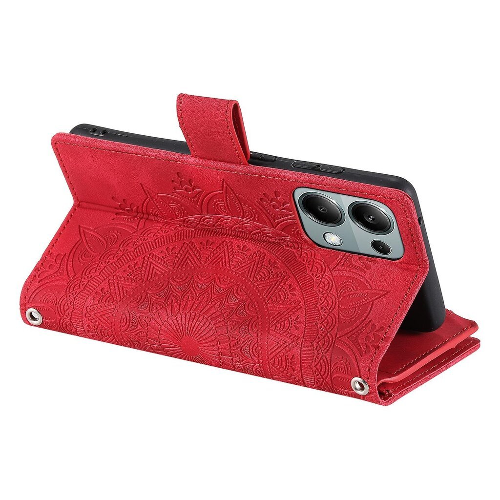 Vetoketjullinen nahkainen Mandala Flower Wallet -puhelinkotelo Xiaomi Redmi Note 13 Pro 4G/ Poco M6 Pro 4G:lle hinta ja tiedot | Puhelimen kuoret ja kotelot | hobbyhall.fi