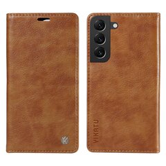 Samsung Galaxy S21 5G/ S21 4G lompakkopuhelinkotelolle Litchi Texture Leather Flip Cover hinta ja tiedot | Puhelimen kuoret ja kotelot | hobbyhall.fi