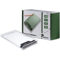 Argus GD-25000 HDD-sovitin - USB 3.0, läpinäkyvä hinta ja tiedot | Ulkoisten kovalevyjen kotelot | hobbyhall.fi