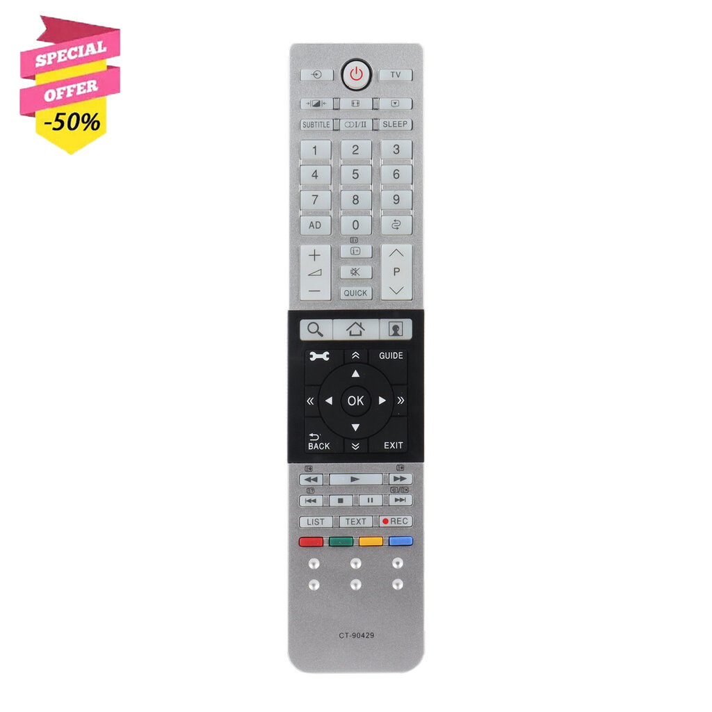 CT-90429 CT90429 Kaukosäädin Yhteensopiva Toshiba 4K Ultra HD TV-ohjaimen CT90430 CT90427 CT90428 vaihto hinta ja tiedot | TV-lisätarvikkeet | hobbyhall.fi