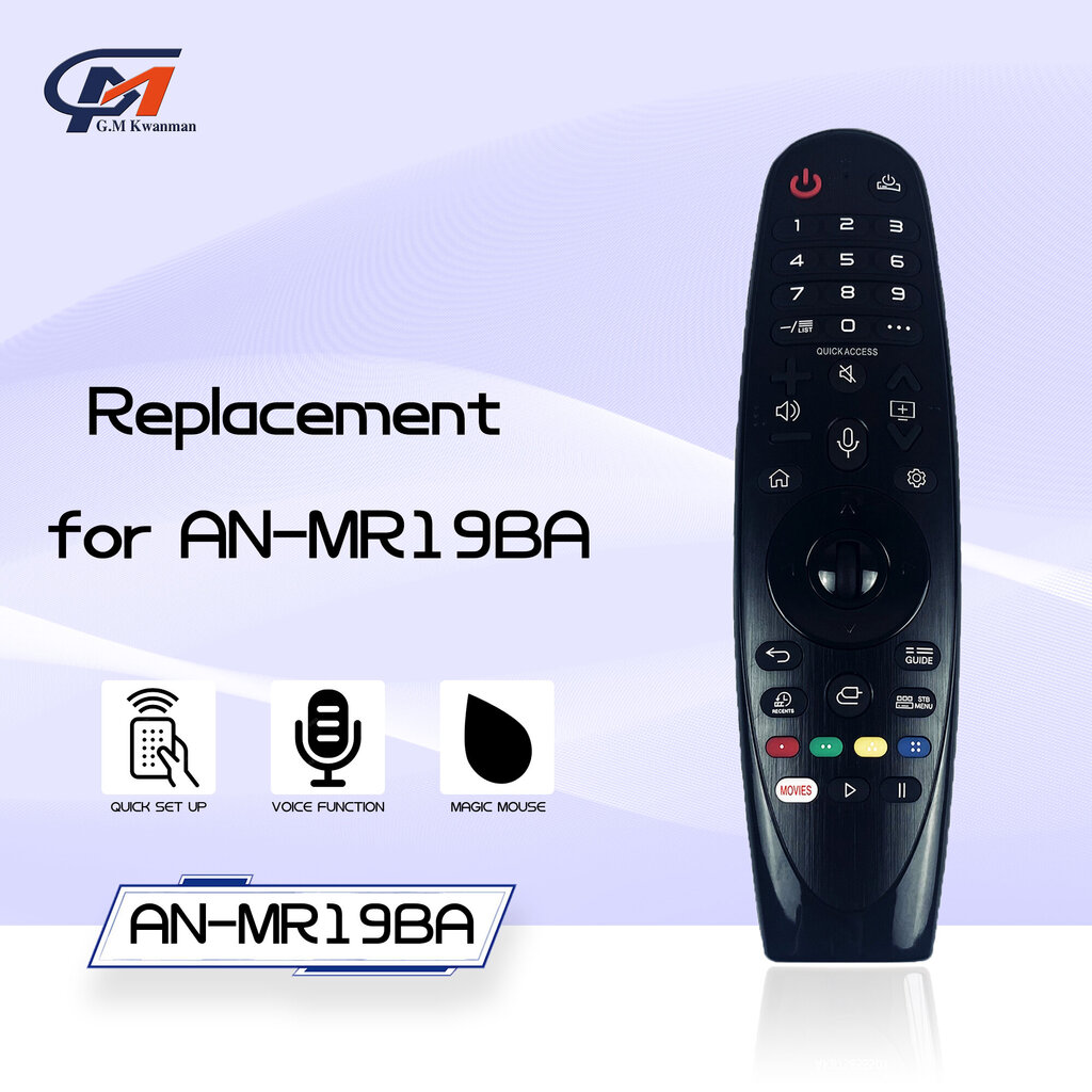 AN-MR19BA Uusi Voice Magic -kaukosäädin LG 2019 Smart 4K UHD OLED TV:lle Fit 43UM7340 43UM7400 43UM7600 49SM8100 55SM8100PTA W9 hinta ja tiedot | TV-lisätarvikkeet | hobbyhall.fi