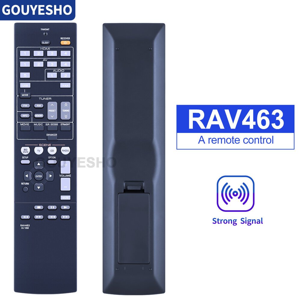 RAV463 ZA11350 kaukosäädin Yamaha AV-vastaanottimelle RX-V375BL HTR-3066 hinta ja tiedot | TV-lisätarvikkeet | hobbyhall.fi