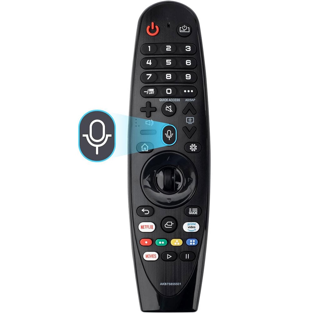 AKB75855501 Voice Magic -kaukosäädin LG Smart TV:lle Korvaa AN-MR20GA AN-MR19BA osoittimella UHD OLED QNED NanoCell 4/8K hinta ja tiedot | TV-lisätarvikkeet | hobbyhall.fi