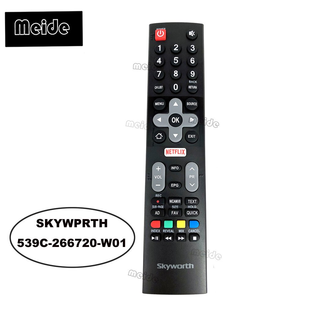 UUSI Original Skyworth LCD TV:lle Kaukosäädin 539C-266720-W010 Netflix Fernbedienungilla hinta ja tiedot | TV-lisätarvikkeet | hobbyhall.fi