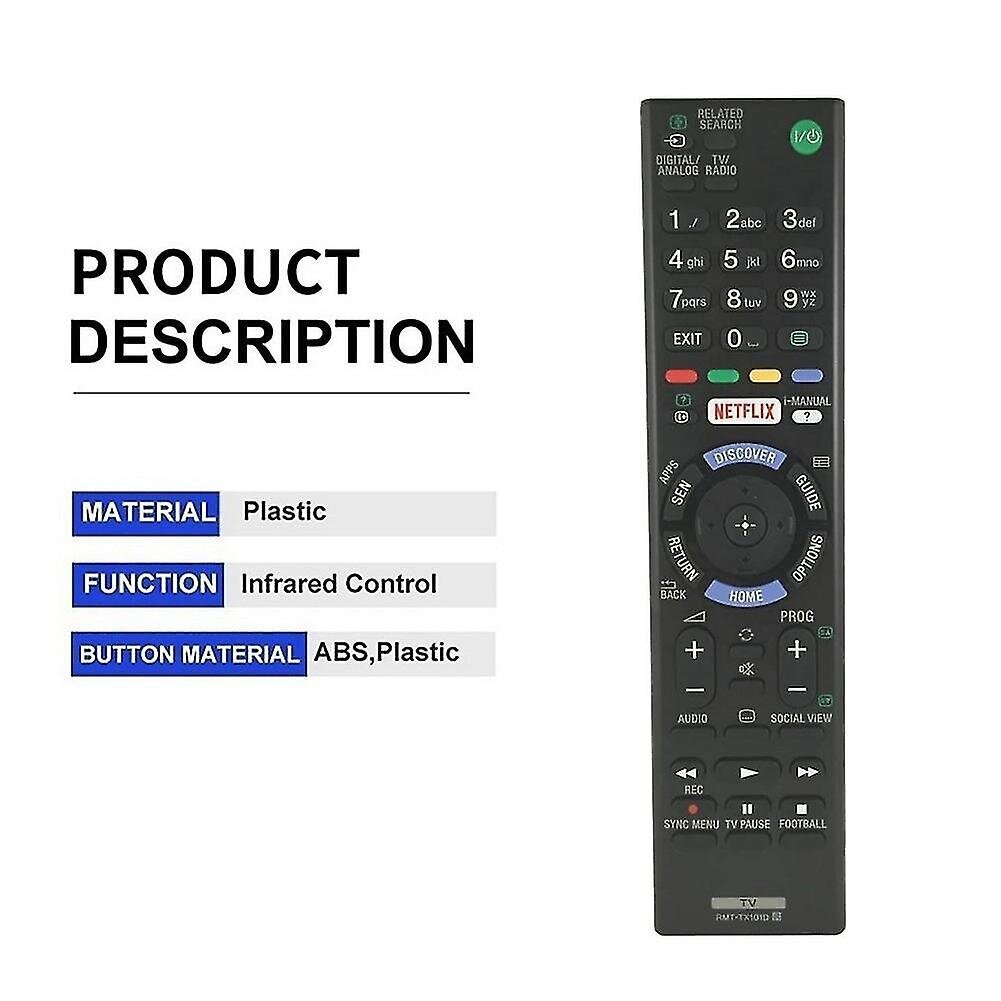 -tx101d kaukosäätimen vaihto led-TV:lle -49x8305c -32r400c -32r403c -32r405c -32w705c hinta ja tiedot | TV-lisätarvikkeet | hobbyhall.fi