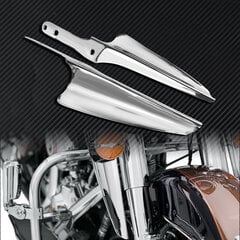 Moottoripyörän kromihaarukka etulevyn tuulilasin deflektorin koristelu Harley Touring Road King Street Glide CVO 1995-2021 2022 hinta ja tiedot | Moottoripyörien lisätarvikkeet | hobbyhall.fi