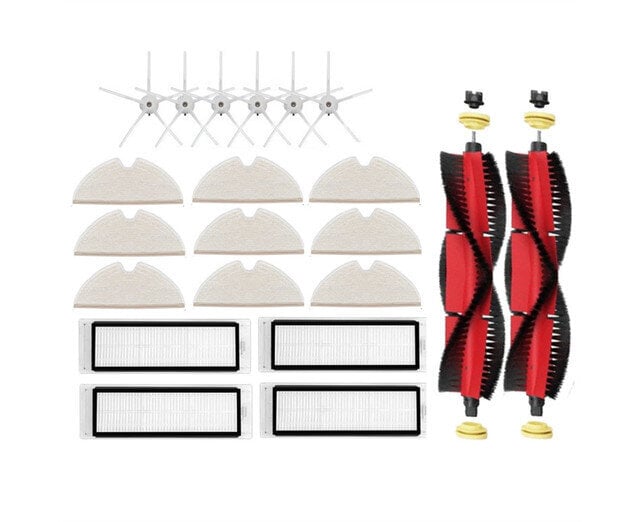 21 kpl Xiaomi Roborock S6/S5/S60/S65/S51/S55/T6/T7Pro/E25/E35/T4/T5/S5MAX/S6Pure/E4/E5 pölynimuritarvikkeet hinta ja tiedot | Teolliset pölynimurit | hobbyhall.fi