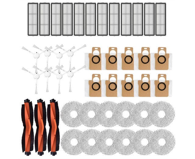 Xiaomi X20+/X20Plus Robottipölynimuri Rullaharja Sivuharja Suodatin Moppityynyt Pölypussien vaihto hinta ja tiedot | Pölynimureiden lisätarvikkeet | hobbyhall.fi