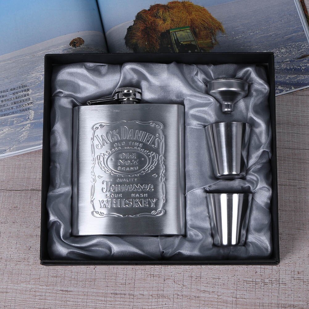 7 unssia kannettava 304 ruostumattomasta teräksestä valmistettu Flagon Whisky Vodka Wine Pot Hip Flask Set alkoholin juomasuppilo kuppisarja, lahjarasiapaketti, joululahja hinta ja tiedot | Lasit, mukit ja kannut | hobbyhall.fi