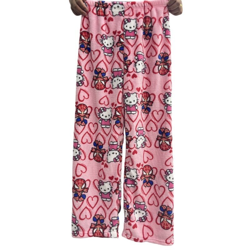 Paksut naisten pyjamahousut, pehmeät kaksinkertaiset fleecehousut hinta ja tiedot | Yöasut ja pyjamat | hobbyhall.fi