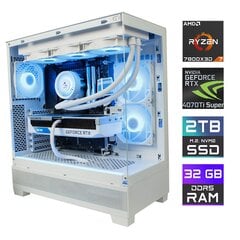 Tietokone MonsterX Ryzen 7 7800X3D 32GB 2TB NVME RTX4070TiS hinta ja tiedot | Pöytätietokoneet | hobbyhall.fi