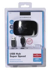 Sovitin VIVANCO USB A HUB, 4x USB A hinta ja tiedot | Adapterit | hobbyhall.fi