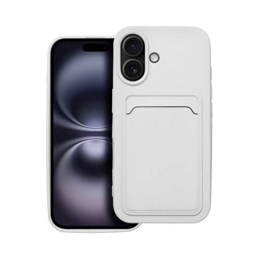 Forcell CARD iPhone 16 (6,1") - Valkoinen hinta ja tiedot | Puhelimen kuoret ja kotelot | hobbyhall.fi