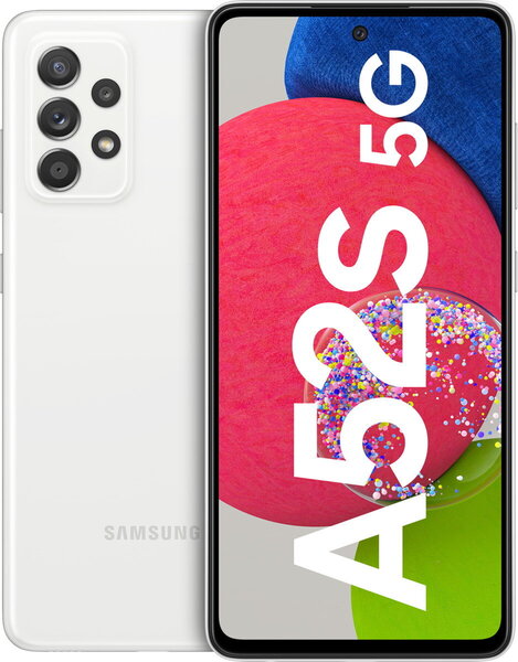 Samsung Galaxy A52s älypuhelin, 128GB,Dual SIM, valkoinen