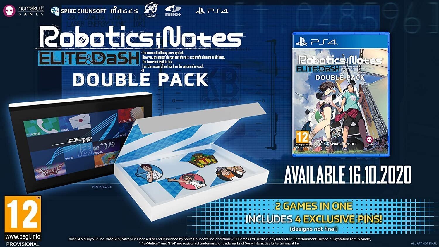 PlayStation 4 peli Robotics; Notes Double Pack Badge Edition hinta ja tiedot | Tietokone- ja konsolipelit | hobbyhall.fi