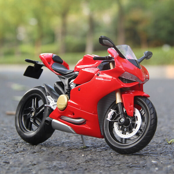 Maisto 1/12 Ducati 1199 Panigale Moottoripyörät Seos Moottoripyörä Malli Iskunvaimentimet on Auto Kid