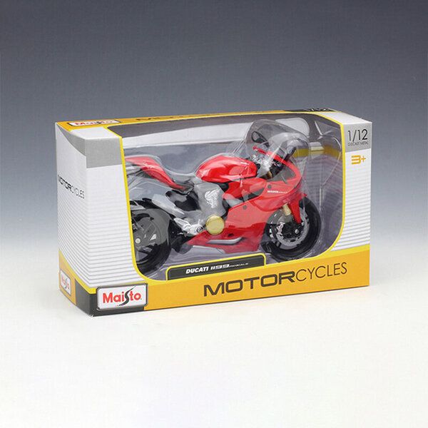 Maisto 1/12 Ducati 1199 Panigale Moottoripyörät Seos Moottoripyörä Malli Iskunvaimentimet on Auto Kid