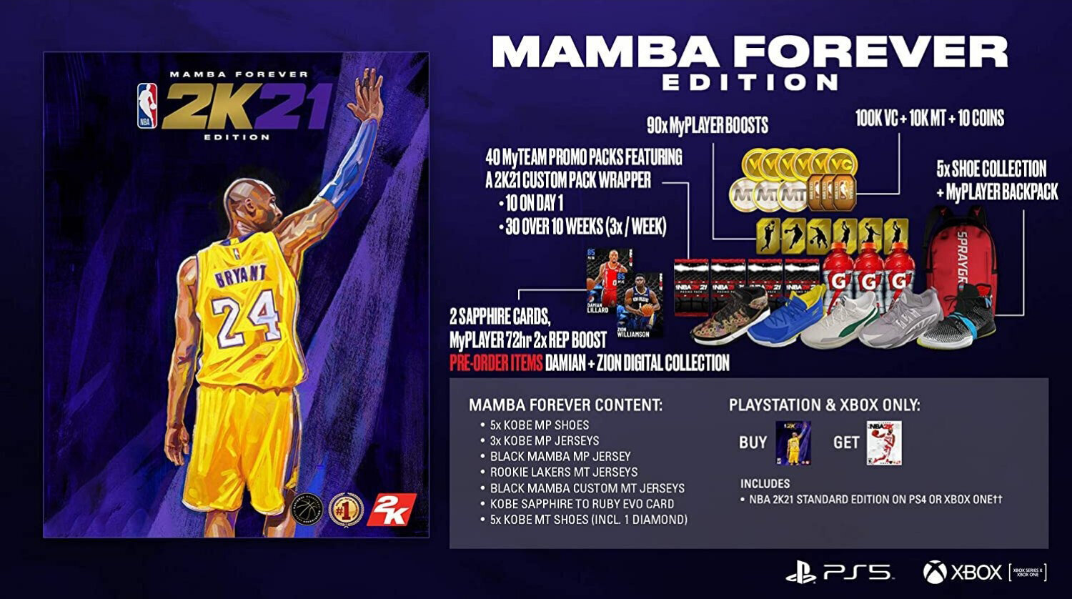 XBSX NBA 2K21 Mamba Forever Edition hinta ja tiedot | Tietokone- ja konsolipelit | hobbyhall.fi