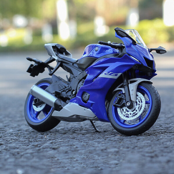 1:12 Yamaha YZF-R6 valettu metalliseos lelu Moottoripyörä Moottoripyörä Kilpa-automallit Autot Lelut lapsille Keräilylahja