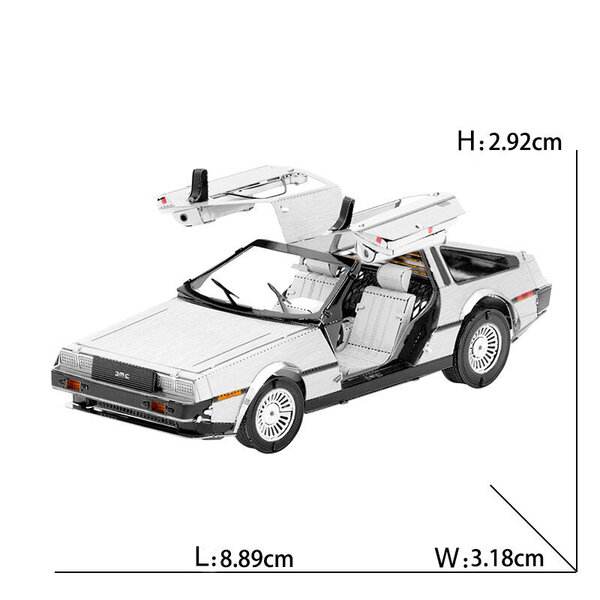 Uusi värikäs 3D metallipalapeli 1934 vanha automalli Ninja H2R moottoripyörä Kawasaki GPZ900R DeLorean palapelilelut aikuisille