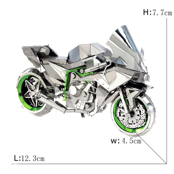 Uusi värikäs 3D metallipalapeli 1934 vanha automalli Ninja H2R moottoripyörä Kawasaki GPZ900R DeLorean palapelilelut aikuisille