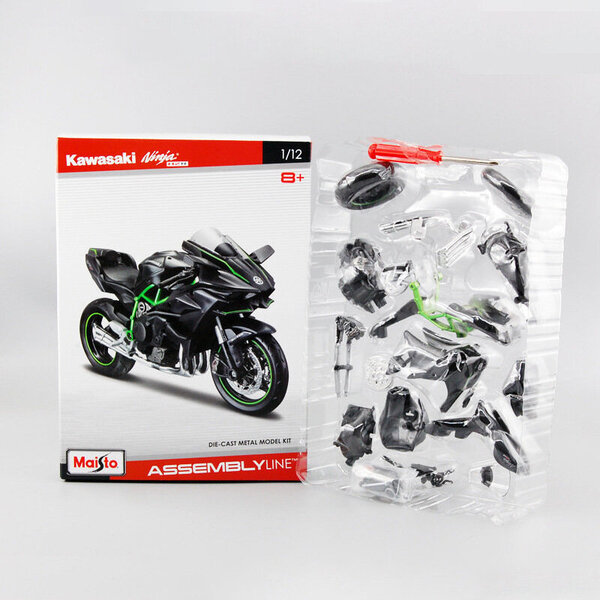 Maisto 1/12 Kawasaki H2R Ninja koottu versio moottoripyörämalli lelu ajoneuvokokoelma Shork-absorber Off Road autopyörän lelu