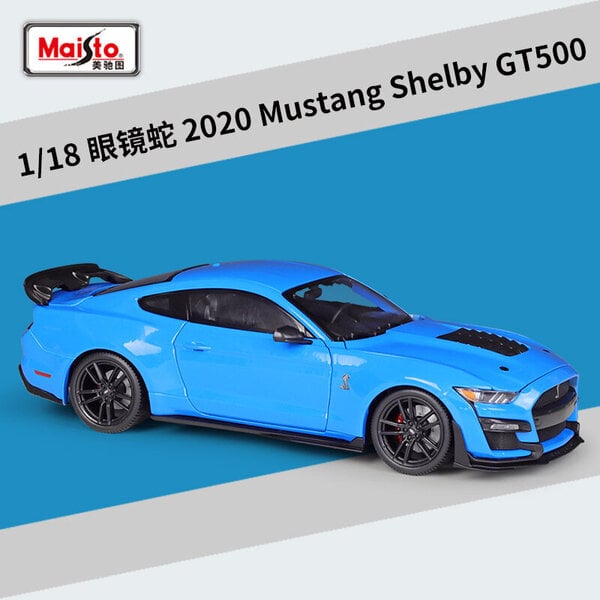 Maisto 1:18 2020 Ford Mustang Shelby GT500 metalliseos automalli painevalettu metalli automalli High on - lapsille