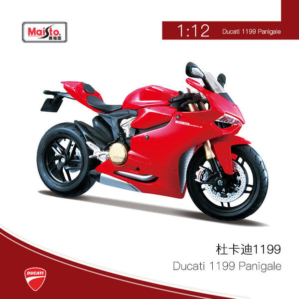 Maisto 1:12 Ducati 1199 Panigale moottoripyörämalli Diavel Carbon S1000RR Ninja H2R Alloy Moto Decoration Collection -lelut