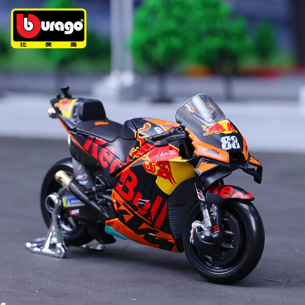 Maisto 1:18 Red Bull 2023 KTM RC16 Factory Racing 33# 88# metalliseos Moottoripyörä malli Iskunvaimentimet Collection Lelu Auto Kid Gift