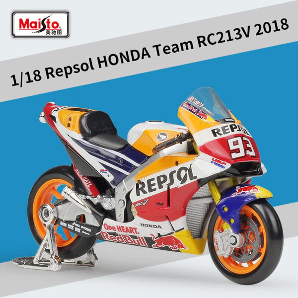 Maisto 1:18 2023 Red Bull KTM MOTO GP RC16 FACTORY RACING metalliseos metalli moottoripyörä lasten kokoelma