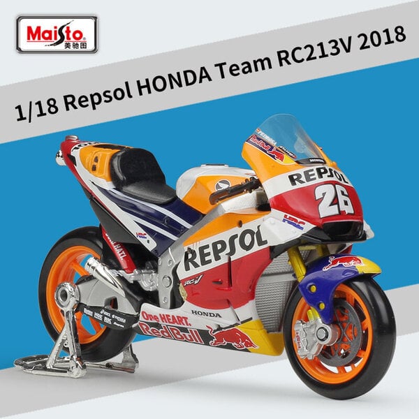 Maisto 1:18 2023 Red Bull KTM MOTO GP RC16 FACTORY RACING metalliseos metalli moottoripyörä lasten kokoelma