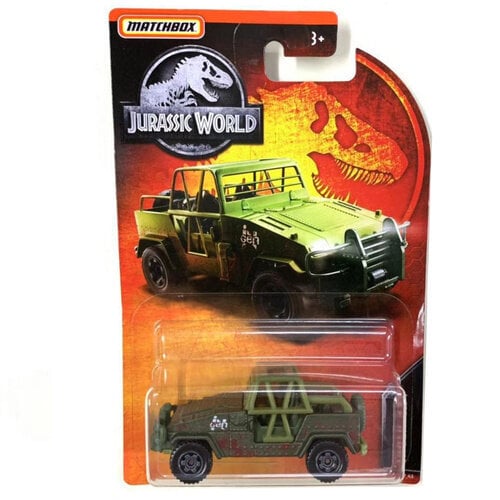 Alkuperäiset Mattel Matchbox Jurassic World Autolelut 1/64 Offroad Dinosaurs Rescue Metsästysautolelut lapsille Moottoripyörämallit