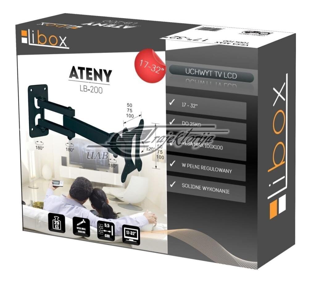 TV-teline Libox ATENY LB-200 | 17'' - 32'', VESA 100x100mm, 25 kg, pystysuora hinta ja tiedot | TV-seinätelineet | hobbyhall.fi
