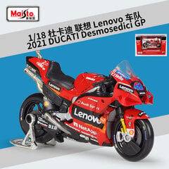 Maisto 1:18 Ducati GP 2023 Pramac #5 Zarco #89 Martin Licensed Alloy Racing Moottoripyörämalli Diecast Metal Motorcycle Model Lelut hinta ja tiedot | Pienoismallit | hobbyhall.fi