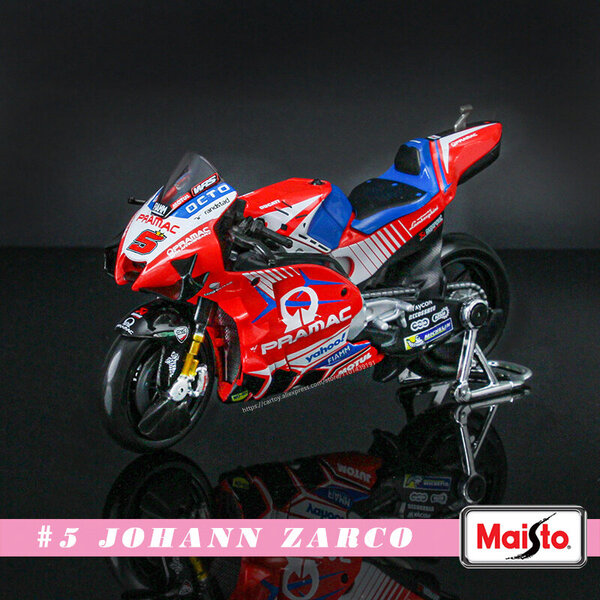 Maisto 1:18 2022 Yamaha Factory Racing Team #21 Morbidelli #20 Quartararo Lisenssi Alloy Motorcycle Model