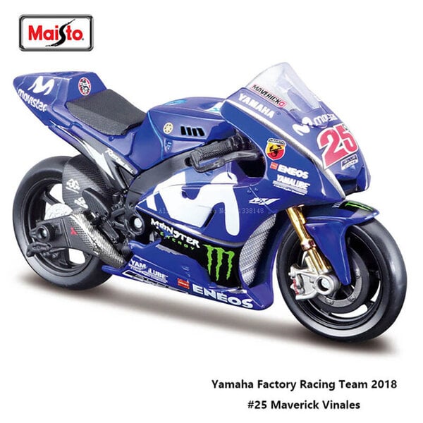 Maisto 1:18 UUSI 2022 Yamaha Factory Racing Team #21 #20 Die Moto GP Racing valumetallimoottoripyörä Mallikokoelman lahjalelu