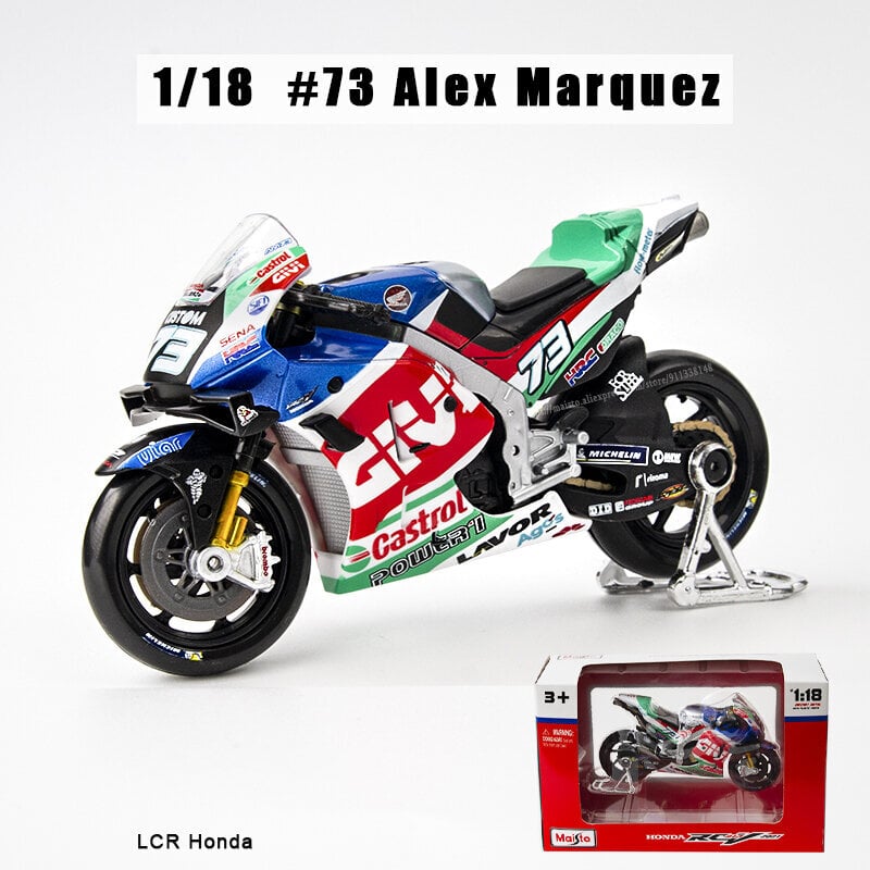 Maisto 1:18 Yamha Factory Racing Team 2018 #46 Valentino Rossi Moto GP Racing valumetallimoottoripyörä Mallikokoelman lahjalelu hinta ja tiedot | Pienoismallit | hobbyhall.fi